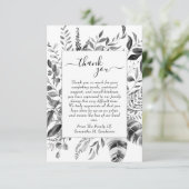 Funeral Black and White in Loving Memory Bedankkaart (Staand voorkant)