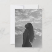 Funeral Black and White in Loving Memory Bedankkaart (Achterkant)