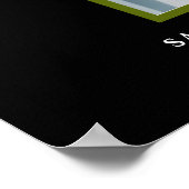 Funeral Black Celebrating of Life Welcome Sign Poster (Hoek)