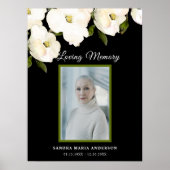 Funeral Black Celebrating of Life Welcome Sign Poster (Voorkant)