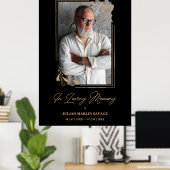 Funeral Black Fake Golden Branches Poster (Thuiskantoor)