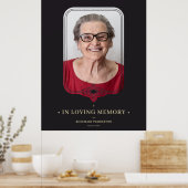 Funeral Black Filigree Ornamental Flourish Foto Poster (Keuken)