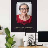 Funeral Black Filigree Ornamental Flourish Foto Poster (Thuiskantoor)