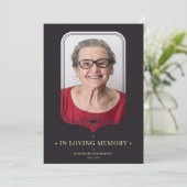 Funeral Black Ornamental Filigree Lace Effect Kaart (Staand voorkant)