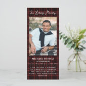 Funeral Bladwijzer Kaart Pset Photo Memorial (Staand voorkant)