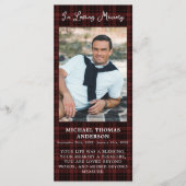 Funeral Bladwijzer Kaart Pset Photo Memorial (Voorkant)