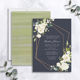Funeral Blue White Floral geometric Kaart