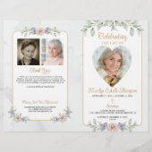 Funeral Botanical Floral Heart 4 Foto's Programma (Voorkant)