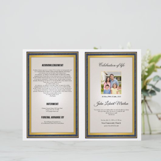 Funeral Brochure Sjabloon (Staand voorkant)