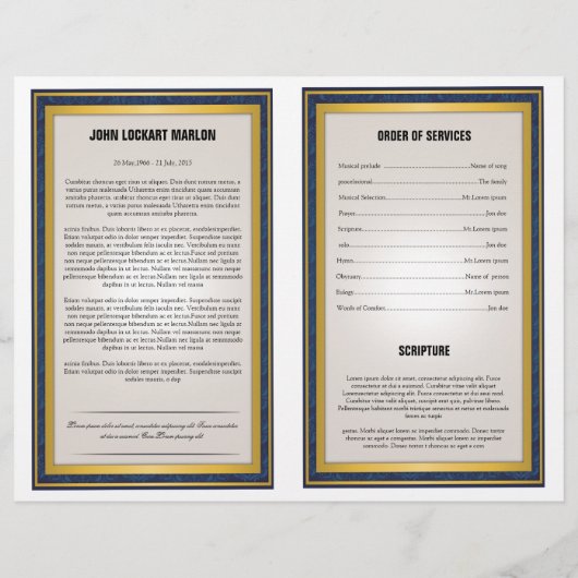 Funeral Brochure Sjabloon (Achterkant)