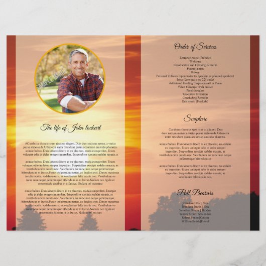 Funeral Brochure Sjabloon (Achterkant)