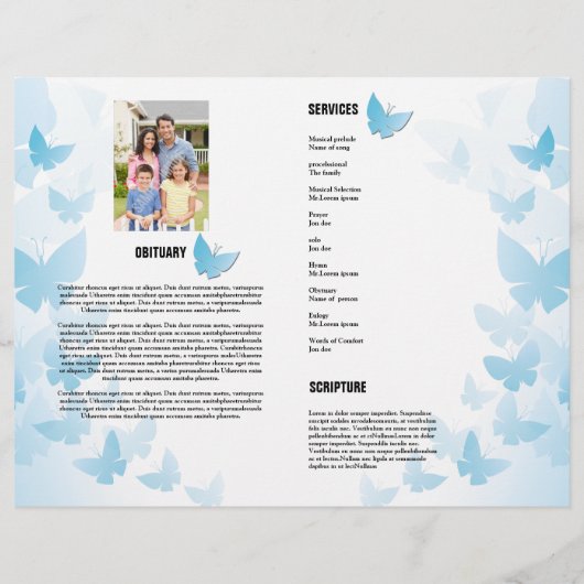 Funeral Brochure Sjabloon (Achterkant)