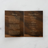 Funeral Bronz & Gold Calligraphy |Memorandum Programma (Binnen)