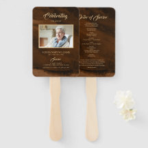 Funeral Bronze & Gold Calligraphy Set of Fans