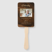 Funeral Bronze & Gold Calligraphy Set of Fans Handwaaier (Voorkant)