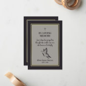 Funeral Butterfly Motivatie Quote Memorial Notitiekaartje (Voorkant / Achterkant in situ)