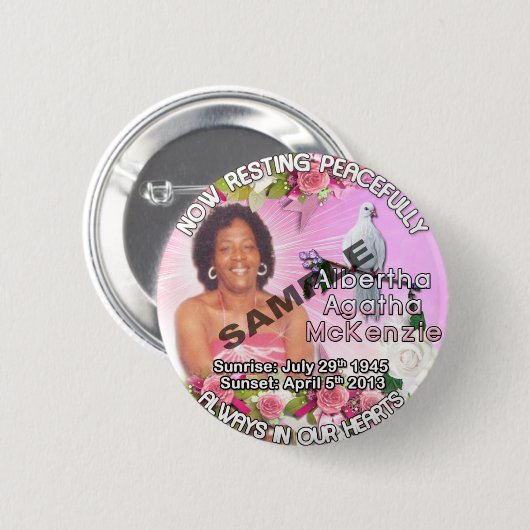 Funeral Button (Voorkant /achterkant)