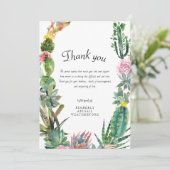 Funeral Cactus - Hartelijk dank Bedankkaart (Staand voorkant)