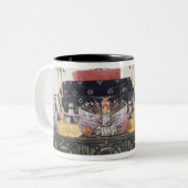 Funeral Car van de hertog van Wellington, 1853 Tweekleurige Koffiemok (Voorkant links)