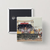 Funeral Car van de hertog van Wellington, 1853 Vierkante Button 5,1 Cm (Voorkant /achterkant)