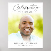 Funeral Celebrating Life of Photo Welcome Sign Poster (Voorkant)