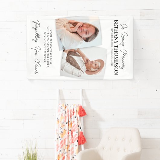 Funeral Celebration of Life 2 Photo Memorial Spandoek (Insitu)