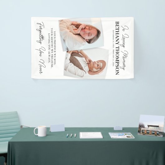 Funeral Celebration of Life 2 Photo Memorial Spandoek (Beurs)