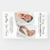 Funeral Celebration of Life 2 Photo Memorial Spandoek (Horizontaal)