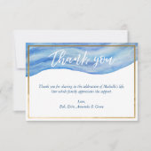 Funeral, Celebration of Life Dankuwel, Ocean Bedankkaart (Voorkant)