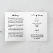 Funeral Celebration of Life Floral Programme Kaart (Binnen)