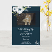 Funeral Celebration of Life Floral Programme Kaart (Gele Bloem)
