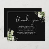 Funeral Celebration Of Life Greenery Floral Bedankkaart (Voorkant / Achterkant)