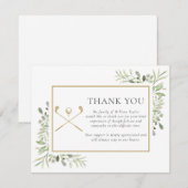 Funeral Celebration Of Life Greenery Golfer Bedankkaart (Voorkant / Achterkant)