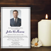 Funeral Celebration of Life Memorial Photo Modern Kaart