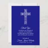Funeral Celebration of Life Navy Blue Dank u (Voorkant)