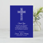 Funeral Celebration of Life Navy Blue Dank u (Staand voorkant)