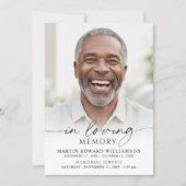 Funeral Celebration of Life Photo In Loving Memory Kaart (Voorkant)