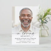 Funeral Celebration of Life Photo In Loving Memory Kaart (Staand voorkant)