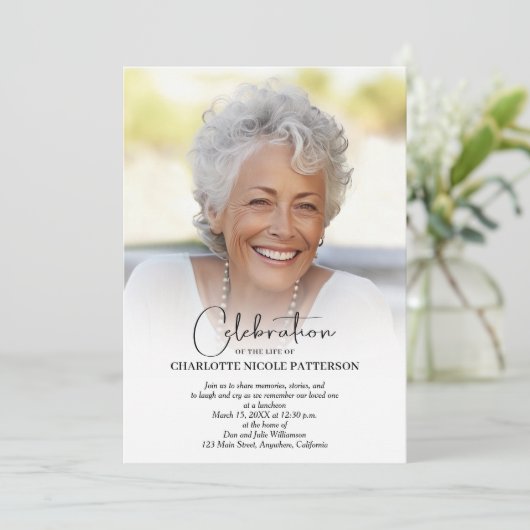 Funeral Celebration of Life Photo Kaart (Staand voorkant)