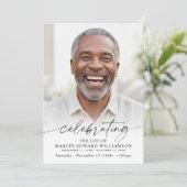 Funeral Celebration of Life Photo Memorial Kaart (Staand voorkant)