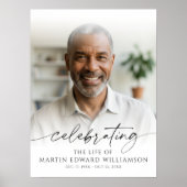 Funeral Celebration of Life Photo Memorial Poster (Voorkant)