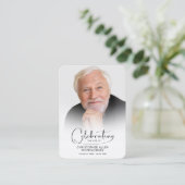 Funeral Celebration of Life Photo Prayer Card Visitekaartje (Staand voorkant)