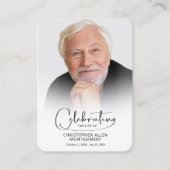 Funeral Celebration of Life Photo Prayer Card Visitekaartje (Voorkant)