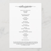 Funeral Celebration of Life Photo Programmakaart (Achterkant)