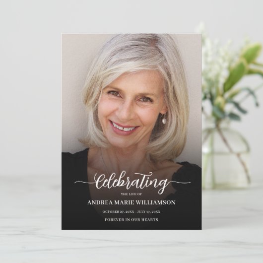 Funeral Celebration of Life Photo Programmakaart (Staand voorkant)