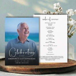 Funeral Celebration of Life Photo Programmakaart