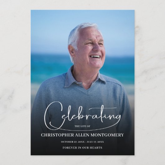 Funeral Celebration of Life Photo Programmakaart (Voorkant)