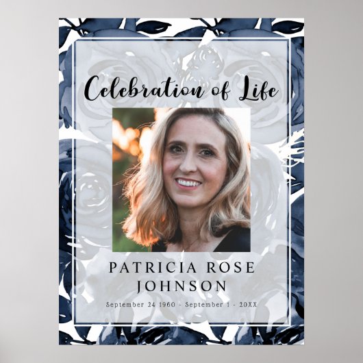 Funeral Celebration of Life Photo Welcome Sign Poster (Voorkant)