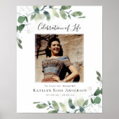 Funeral Celebration of Life Photo Welcome Sign Poster (Voorkant)