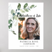 Funeral Celebration of Life Photo Welcome Sign Poster (Voorkant)